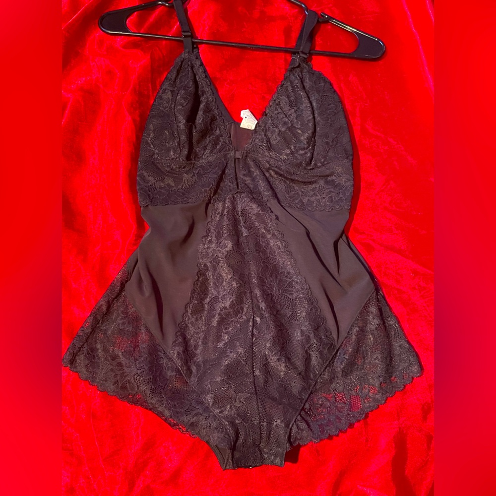 XL black lace bodysuit 
lingerie